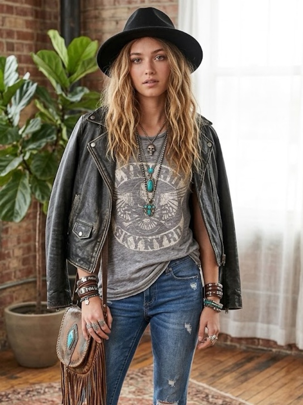 Lynyrd Skynyrd Gray Graphic Sleeveless Oversized Top